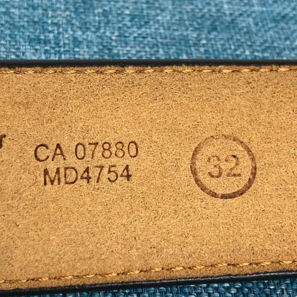 Orvieto Brown Genuine Bonded Leather Belt w/ Silver Tone Belt Buckle size 32 - Picture 9 of 14